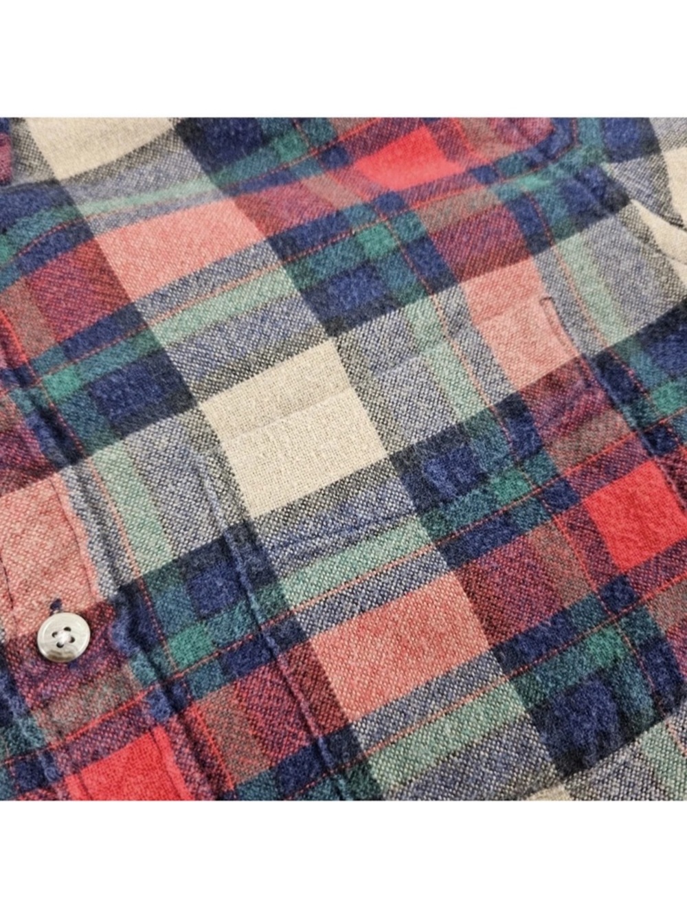 Wallace & Barnes X  J.Crew Mens Red Plaid Flannel Wool Long Sleeve Shirt Small S - Picture 4 of 12